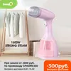 스팀 철 가류 증기선 핸드 헬드 패브릭 1500W 여행 세로 280ml 미니 휴대용 가정 여행 옷을위한 여행 다림질