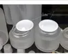 Lege navulbare matte glazen pomp spuitfles ideaal voor lotion etherische olie, crème potten reizen kleine container met helder zilver deksel