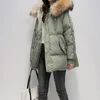 Piumino da donna Parka Giacca invernale da donna Oversize con cappuccio Solido Casual Giacche addensate Cappotto imbottito a maniche lunghe coreano Casaco Feminino Luci2