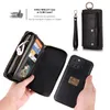 POLA för iPhone 13 12 Mini 11 Pro 7 8 Plus XS Max XR Telefonfodral Multifunktion Zipper Business Leather Magnetic Wallet SPLI6511082