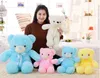 30 سم 50 سم قلادة القوس Teddy Bears الأشياء دمية الدب المضيئة LED LED ملونة luminou وظيفة Valentine039S هدية BI1260118