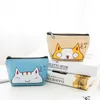 귀여운 고양이 지갑 만화 동물 카드 홀더 키 가방 크리 에이 티브 소녀 동전 지갑 저장 가방 폭발