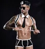 Ensemble sexy de sous-vêtements pour hommes discothèque européenne et américaine uniformes d'instructeur style 20 21