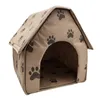 47 * 49 * 49cm Pet Cat Bed House Składany Odłączane Miękkie Stopy Drukowane Pet Dog Cat Bed Warm House Support Hurt 322 R2