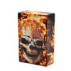 Dernière Creative Skull Head of Ghost Imprimé Cigeratte Case Mix Couleur portable Boîte en plastique Poussez ici pour ouvrir 12