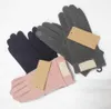 Klasik Tasarımcı Marka Mektup Baskı Kalınlaşmak Eldiven Moda Erkek Bayan Kış Açık Kar Yağma Kaşmir Kaşmir Beş Parmaklar Mittens Antifriz Eldiven