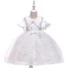 Çocuklar Balo Prenses Elbise Genç Pamuk Dantel Princesee Elbise Çocuk Kız Düğün Doğum Günü Partisi Elbise 2-10 Yaşında Kız Etek 1475 B3