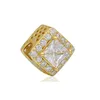 Anomokay Classic Mix Style Gold Color Crown Heart Geometrisk Rund 925 Silver Charm Pärla för DIY Armband Bangle Making Q0531
