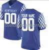 Maßgeschneidertes Kentucky Wildcats-Trikot mit beliebiger Nummer und Namen in allen Farben für Herren und Damen, NCAA-Fußballtrikot XS-6XL