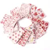 Newest Cotton Drawstring Christmas Gift Bag Christmas Decorations Chocolate Candy Bags