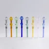 New Style Colorful Pyrex Thick Glass Smoking Tube Handpipe Portable Handmade Dry Herb Tobacco Oil Rigs Filter Bong Hand Pipes DHL Free