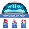 114/90/72W SUN X7 MAX Lampada UV LED Lampade per manicure Essiccatore per la polimerizzazione di strumenti per unghie in gel con display LCD del sensore
