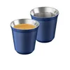 Tasses à expresso 80 ml 160 ml lot de 2, ensemble de tasses à expresso en acier inoxydable, tasses à café isolées tasses à double paroi lavables au lave-vaisselle