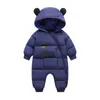 Olekid inverno bebê snowsuit desenhos animados panda espessura quente nascido menino jumpsuit toddler snow terno macacão macacão 211222