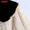 Tangada Women Fashion Peter Pan Collar Knitted Sweater Jumper Female Vintage Pullovers Chic Tops BE721 210609