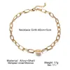 Модное золотое цветное цепочка ожерелье для женщин белый оболочка Choker Ожерелья старинные Seashell Ocean Beach Boho ювелирные изделия подарок
