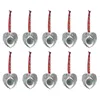 Kerstversiering 10 stks Angel Wing Shaped Pendents Tree Ornaments Heart Shape DIY Pendant