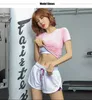 Para Praia Two piece Yoga Set Sportswear for Women Three Piece Fitness Clothing Sports Shorts Gym Workout Crop Top 210802