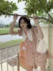 Bloemenprint jurk vrouwen zoete koreaanse mode zomer bladerdeek mouwen pop kraag single-breasted losse elegante gewaad 210529