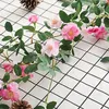 Decoratieve bloemen kransen opknoping plant gesimuleerd rotan kunstmatige plafond 1.8m wild rose zijden doek indoor planten bruiloft decoratie