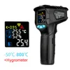 Instrumentos de Temperatura Infravermelho Digital Termômetro Laser Meter Não Contato Pirômetro Pirômetro Imager Higrômetro IR Termometro Cor LCD Alarme LCD