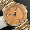 3KF 7010-1R-012 A324 Ultra Thin Automatic Ladies Watch 35.2mm Diamond Bezel Rose Gold Champagne Dial Stainless Steel Bracelet Womens Super Edition Puretime PTPP F6