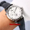 7 Styles Top Quality Watches 42005/000R-9068 Malte Dual Time Regulator Rose Gold Cal.1206 RDT Automatic Mens Watch White Dial Leather Strap Gents Sports Wristwatches