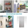 Stainless Steel Magnetic Shelf Punch-free Kitchen Refrigerator Spice Storage Rack Bathroom Shelves Sidewall Storages Holder X0715