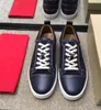 Scarpe casual cucite in pelle di vacchetta + pelle scamosciata lusso classico Appartamenti unisex Stringate sneaker morbide da uomo con testa tonda da esterno