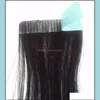 Adhésifs cheveux aessories outils produits en gros 12 pcs / feuille PU perruque ruban adhésif double face bandes tapees morceaux et extension goutte d