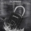 Goojodoq Smart Fingerprint Lock USB Carica PADLOCK Metallo Security Security senza chiave Ricaricabile Porta elettrica serratura per bagagli zaino Y200407