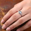 Finger Rings Charm Moonstone Rings Victorian Style Round Female Ring Fashion Jewelry Gift For Wife Women Party S4i7 G1125