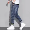 Pantalones vaqueros de moda para hombre, pantalones bombachos holgados informales de talla grande 28-42, pantalones de chándal de Hip Hop, pantalones vaqueros de estilo callejero para hombre