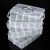 Caja de almacenamiento de plástico transparente de 30 rejillas para juguetes, anillos, organizador de exhibición de joyas, estuche de maquillaje, contenedor artesanal, porta joias 210922