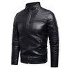 Homens Outono Marca Causal Vintage Quente Jaqueta De Couro Casaco Casaco Homens Spring Outfit Motor Motociclista PU Jaqueta De Couro Homens 4xl 211222