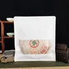 500ピー/ロットホワイトクラフト紙収納バッグ付Pers茶ケーキ包装リサイクル可能なシーリングバッグブティックジッパーロック