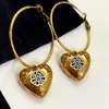 Vintage Dangle Exburbelated Heart Wiselant Colkings 18K Gold Splated Wysokiej jakości celebrytka kobiety Kobiety Studs AMQ-3X5 192J