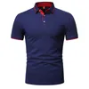 Desenhos de polo camisa homens de alta qualidade marca homens camisa polo moda moda curto manga polo camisa homens verão aconchegante sopro de algodão respirável