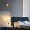 Wandlamp Moden messing glazen badkamer spiegel naast American Light Sconcelight luxe verlichtingwand