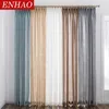 Enhao modern tulle gardin för vardagsrum sovrummet kök tulle gardin för fönster voile gardin ren panel fönster 210712