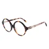 Montature per occhiali da sole alla moda 80142 Montature per occhiali rotondi in acetato da uomo Occhiali da vista per computer ottici da donna