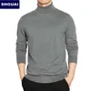 Höst / Vinter Mäns Turtleneck Tröja Högkvalitativ mode fritid komfort super mjuk känsla pullovers tjock tröja herr BR 210809