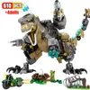 610 Pcs Creative Mécanique Mech Tyrannosaurus Blocs De Construction Jurassic Dinosaur World Chase Arme Ville Chiffres Briques Jouets Enfants X0902