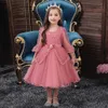 Girls Dress Children Long Sleeve Lace Girls Wedding Birthday Party Dress Kids Dresses For Girls Clothes 3 4 5 6 7 8 9 10 12 Year 210303