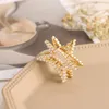 Haarspeldjes Haarspeldjes VKME Mode Elegante Gouden Parel Geometrische Clip Voor Vrouwen Koreaans Meisje Hoge Kwaliteit Star Crystal Claw