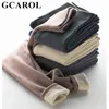 Gcarolの女性の厚いフリースのレギンスの高いウエストの手紙のズボンストレッチ冬のシームレスなフィットネスはゼロ211204より下に着用することができます