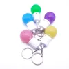 LED flashing new year fashion birthday party cartoon light bulb luminous key chain bag mobile phone pendant gift