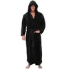Мужская одежда для сна, зимний халат, мужской плюшевый удлиненный шаль больших размеров, домашняя одежда, халат с длинными рукавами, пальто, мужская банная с капюшоном Alb253j
