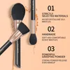 Makyaj Fırçalar Maange Setleri Göz Farı Fırçası Kaş Vakfı Lipbrush Güzellik Makyaj Araçları Kozmetik Çantası ile 6 adet