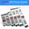 LEDストリップのための超薄型LED電源DC 12V 24V照明変圧器60W 100W 150W 200W 200W 300W 400W AC190-240Vドライバ